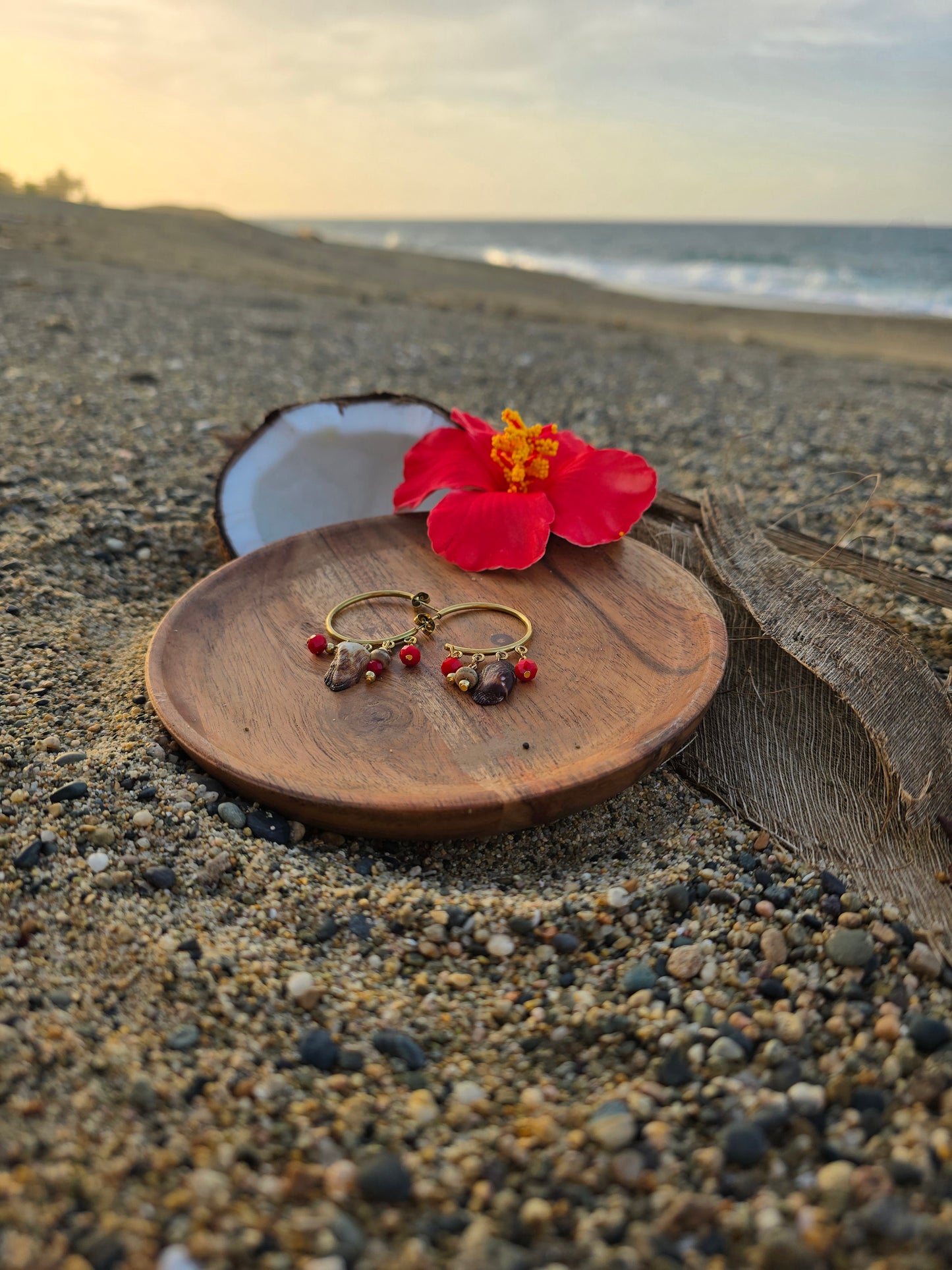 Aretes de Aros con caracol