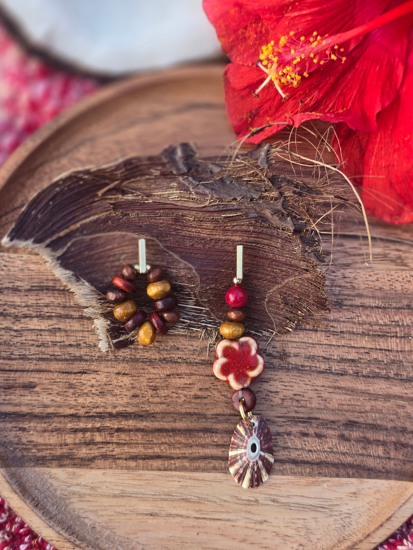 Pendientes Flor Hibiscus